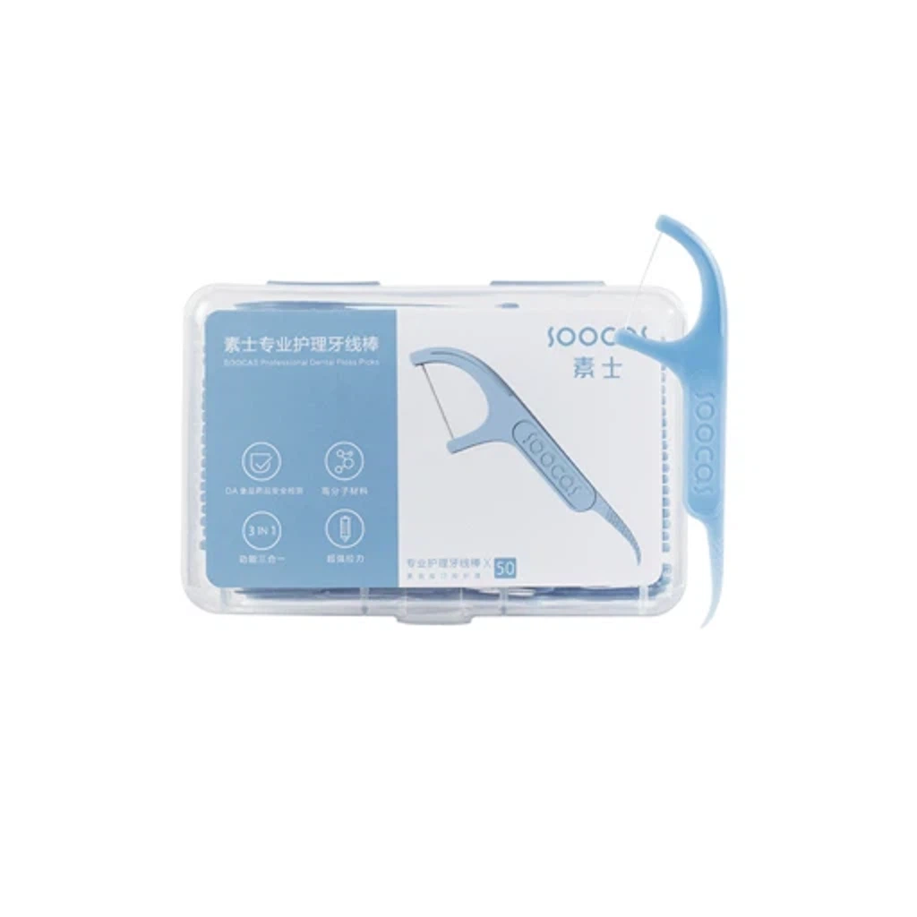  Зубная нить Xiaomi Soocas Floss Pick (1 коробка-50 нитей)